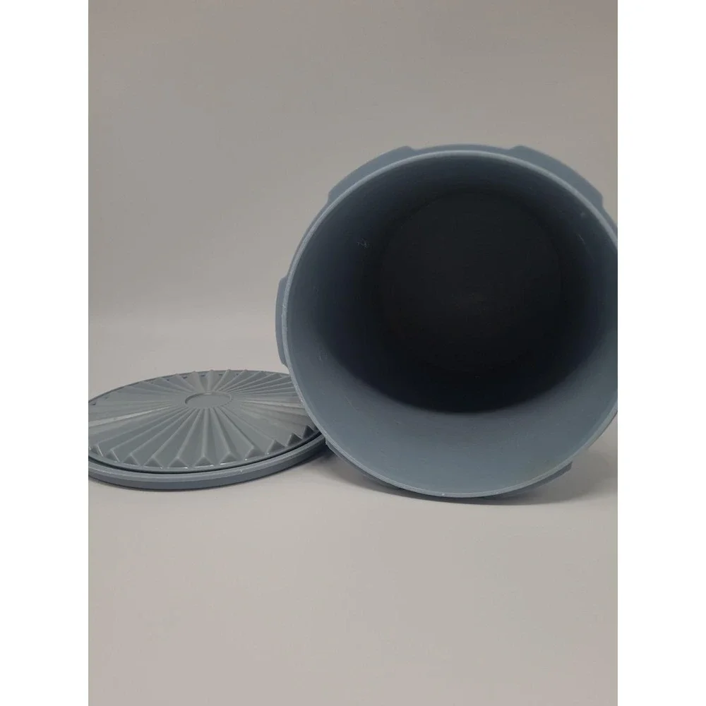 Vintage Tupperware Servailer Canister In Country Blue